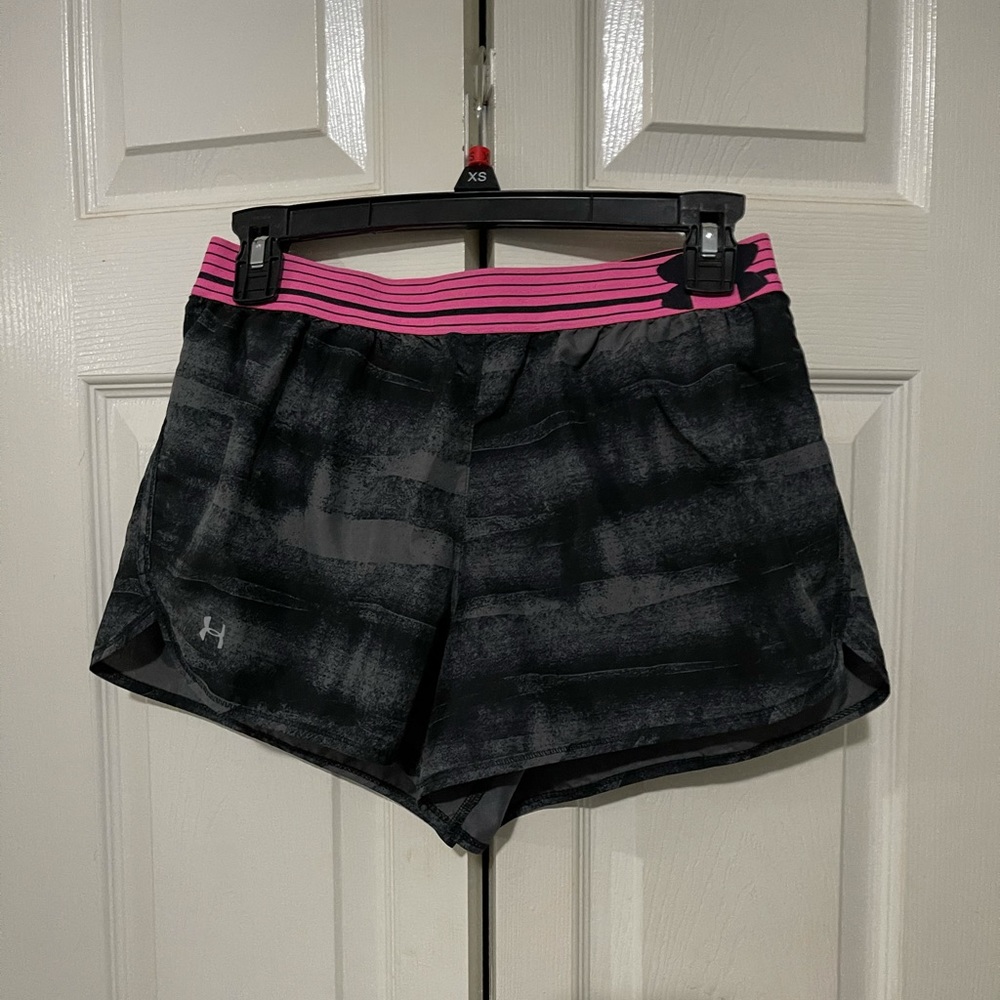 Under Armor Pink, Black, and Gray Cancer Shorts